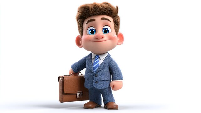 Young businessman with briefcase