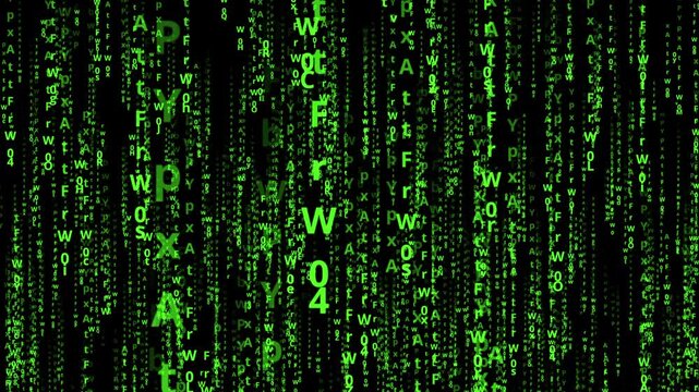 Cinematic Matrix-style digital background with green code rain, cyberpunk atmosphere, hacker aesthetics and futuristic data streams. Ideal for technology, AI, cybersecurity, sci-fi, virtual reality an