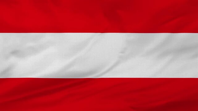 Austria Flag Seamless Loop Animation, Football Tournament Background, Waving Fabric
