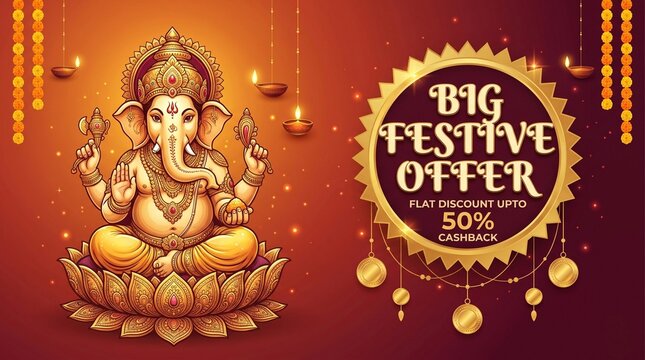 creative ganesh chaturthi festival poster design