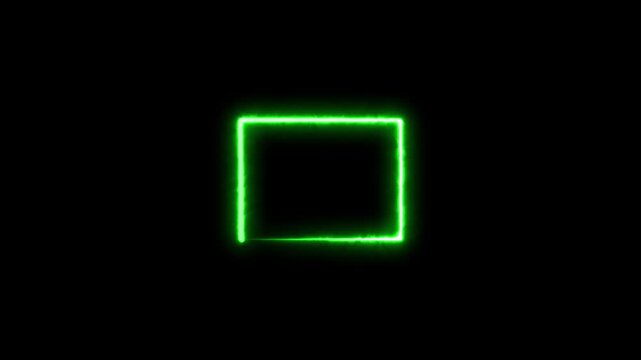abstract glowing neon rectangle frame animation background. HD vidio.....