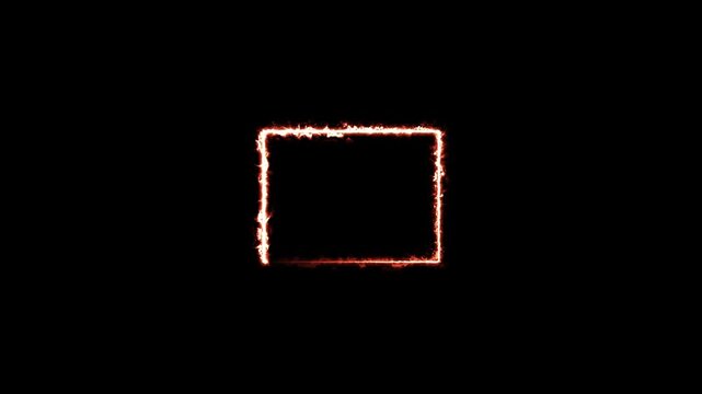 rectangle frame icon animation glowing neon pink and blue color bordar frame display box round shape retro screen photo frame rotation seamless footage line movement on black background,HD video,,,,,,