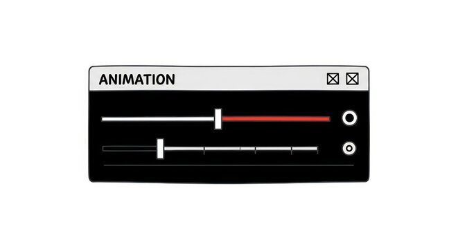 Animation software interface control sliders.