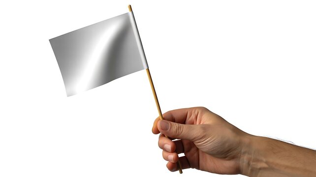 White flag symbolizing peace, surrender, neutrality and conflict resolution