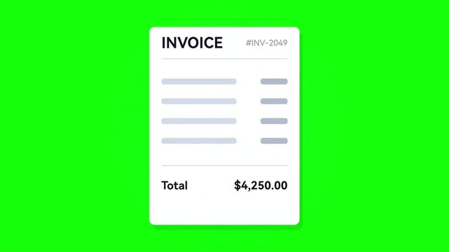 Approved Invoice Payment Motion Graphics Concept