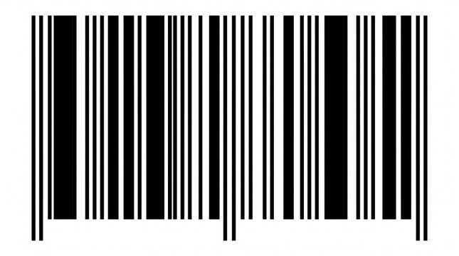Simple barcode product icon isolated on white