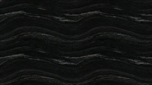 Deep Nero Jet Black Onyx Texture with Gray and Silver Banding