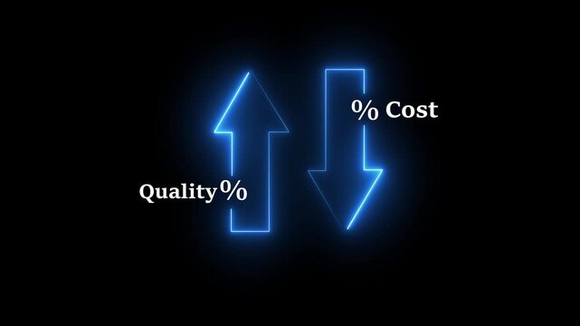 AI boosts quality and reduces costs with smart analytics and virtual tools that support Lean, Six Sigma, and TQM for better efficiency. Epoch.4k video animation.