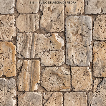 Ancient Roman Agora Stone Pavement Texture Background
​Descripci&oacute;n
High-resolution texture background featuring large rustic limestone flagstones from an ancient Roman agora pavement. Sun-bleached san