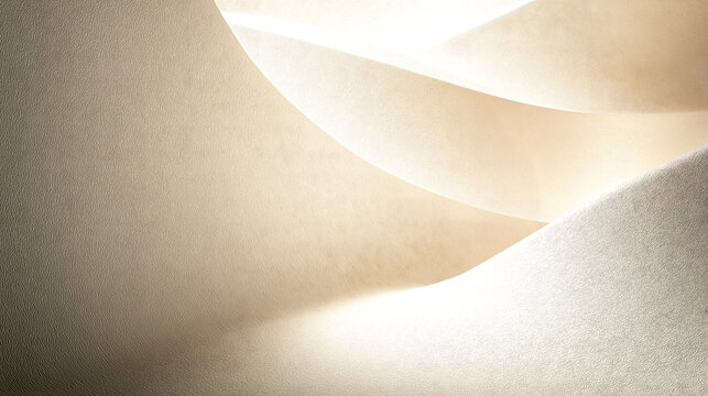 Abstract Flowing Curves in Warm Neutral Tones
