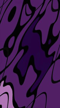Dark Purple Indigo Groovy Liquid Wave Background