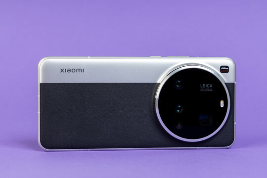 Varna, Bulgaria - April 25, 2025: Xiaomi 15 Ultra Smartphone Back View. Modern Mobile Design, Leica Camera, Premium Tech. High-End Technology, Modern Gadget Photography Concept
