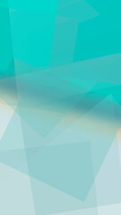 Obraz premium Luminous turquoise and pale blue polygon forms overlap into a crisp abstract pattern, creating a refreshing energy for tech banners and modern UI.