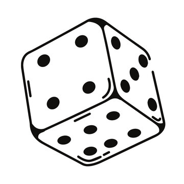 vector illustration of a dice