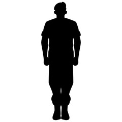Obraz premium Silhouette Of A Soldier 