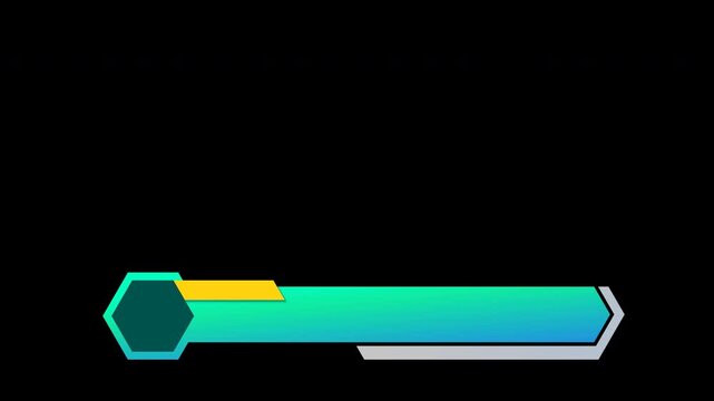 Lower third title modern green animation banner for overlay  designs on screens alpha channel. Perfect for video editing, presentations, interviews, and social media.