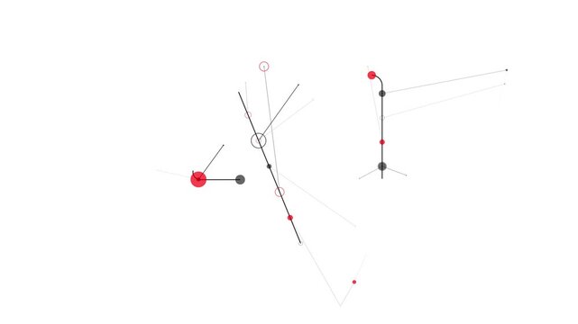 AI Network Animation with Connected Nodes and Data Lines.
Growing artificial intelligence network where interconnected nodes and connecting lines gradually form the letters "AI."