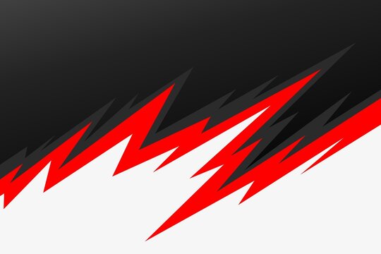 Abstract geometric background with black and red sharp dynamic shapes and stripes. Modern futuristic backdrop graphic design decorations 