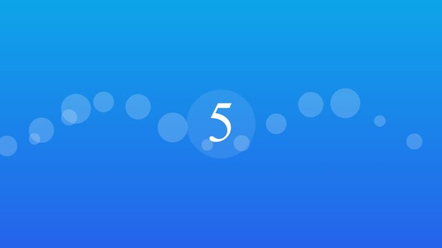 Blue infographic background featuring floating bubbles and numbered step sequence