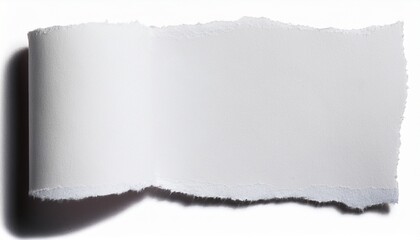 Fototapeta premium Weisses Papier Herausgerissen Isoliert Auf Weissen Hintergrund Freisteller Transparent