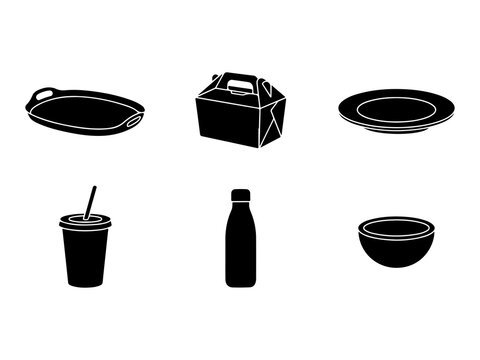 Premium Mexican Cuisine & Street Food Silhouette Icon Collection