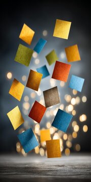 Abstract Art Display, Studio Environment, Digital Composition, Contemporary Viewpoint