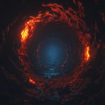 A Glowing Journey Through an Underground Landscape