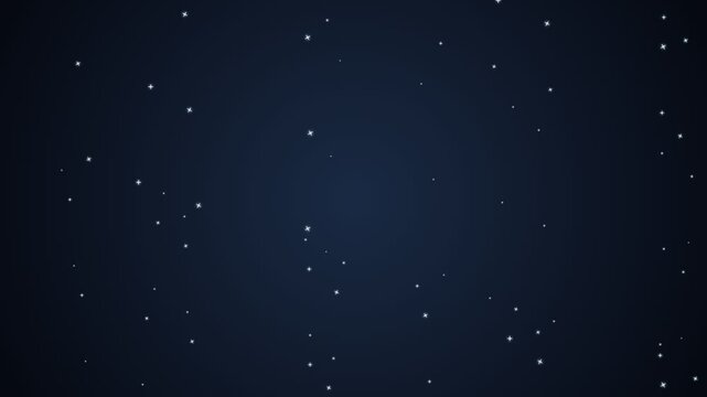 Sparkling white stars shimmering against a deep blue night sky backdrop for cosmic concepts