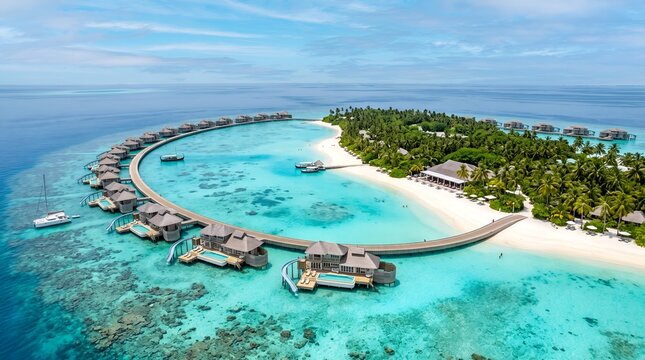 Luxury beach resort vacation in bora bora french polynesia travel destination paradise island getaway dream