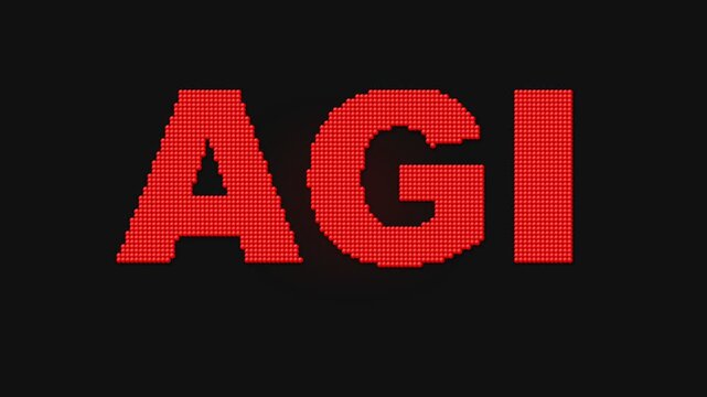 Artificial general intelligence agi letters revealing animation