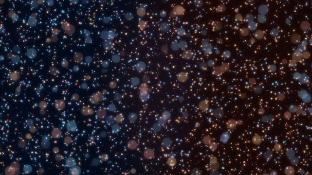 Abstract glowing particles floating