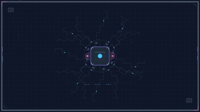 Futuristic digital circuit board interface with glowing data lines