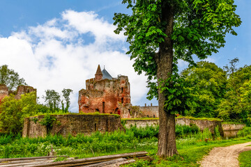 Exterior of castle Brederode in Santpoort, Noord-Holland, The Netherlands, Europe © worldwidephotoweb