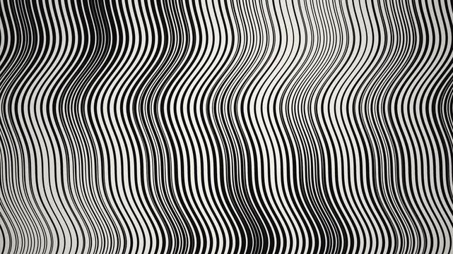Abstract moire wave pattern in black and white