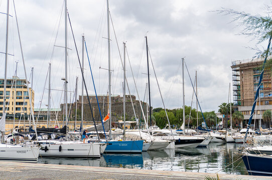 Savona, Liguria region, Italy: June 23,2025-Panoramic view of the port 