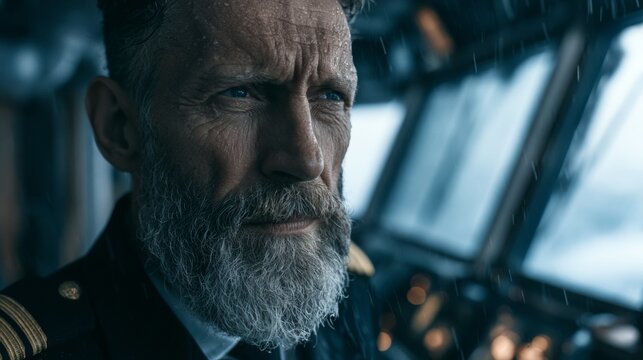 Portrait of a man who is a ship's pilot and sailor.