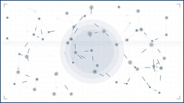 Dynamic digital data network visualization with nodes and arrows