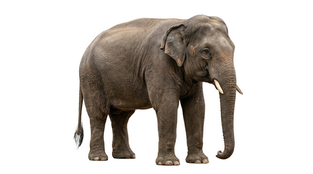 Borneo pygmy elephant asian mammal isolated on transparent background