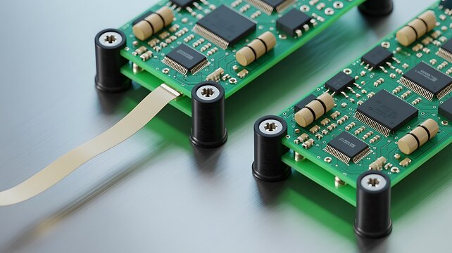 Green circuit boards with electronic chips