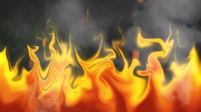 Seamless looping video fire flames animation abstract background