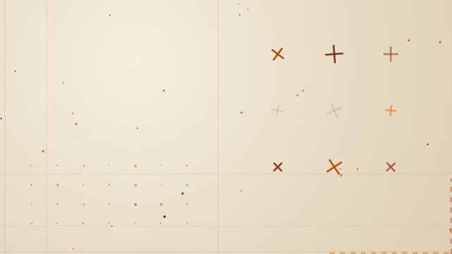 Earthy Terracotta Scatter Points Crosses Diagram