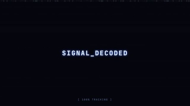 Signal Decoded Cyberpunk Interface Tracking Readout