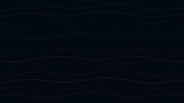 Waves Glowing Flowing Neon Curved Lines In Dark Abstract