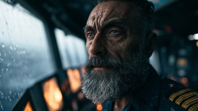 Portrait of a man who is a ship's pilot and sailor.