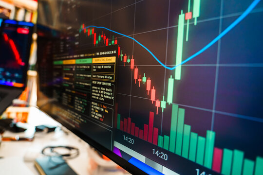 Crypto Candlestick Chart Financial Market Data Trading Screen Analytics Dashboard