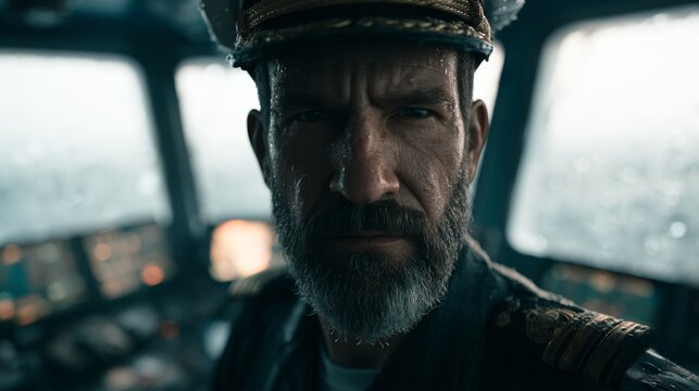 Portrait of a man who is a ship's pilot and sailor.