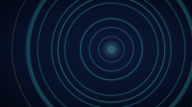 Rings Glowing Deep Space Nebula Stars Cosmic Drifting In