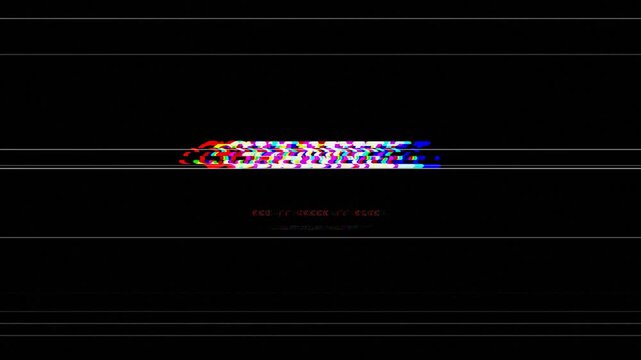 Glitch Rgb Chromatic Aberration Effect With Distorted Black Screen