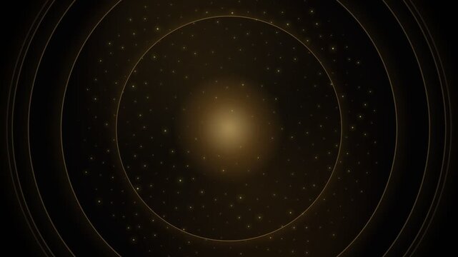 Rings Glowing Deep Space Nebula Stars Cosmic Drifting In