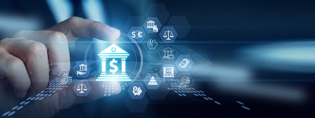 Financial advisor analyzing portfolios. Gently Grasping modern Banking software effectively manages client wealth. This critical financial service ensures secure and prosperous futures today. © Nexus Studio